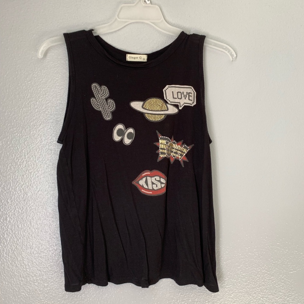 Black tank top